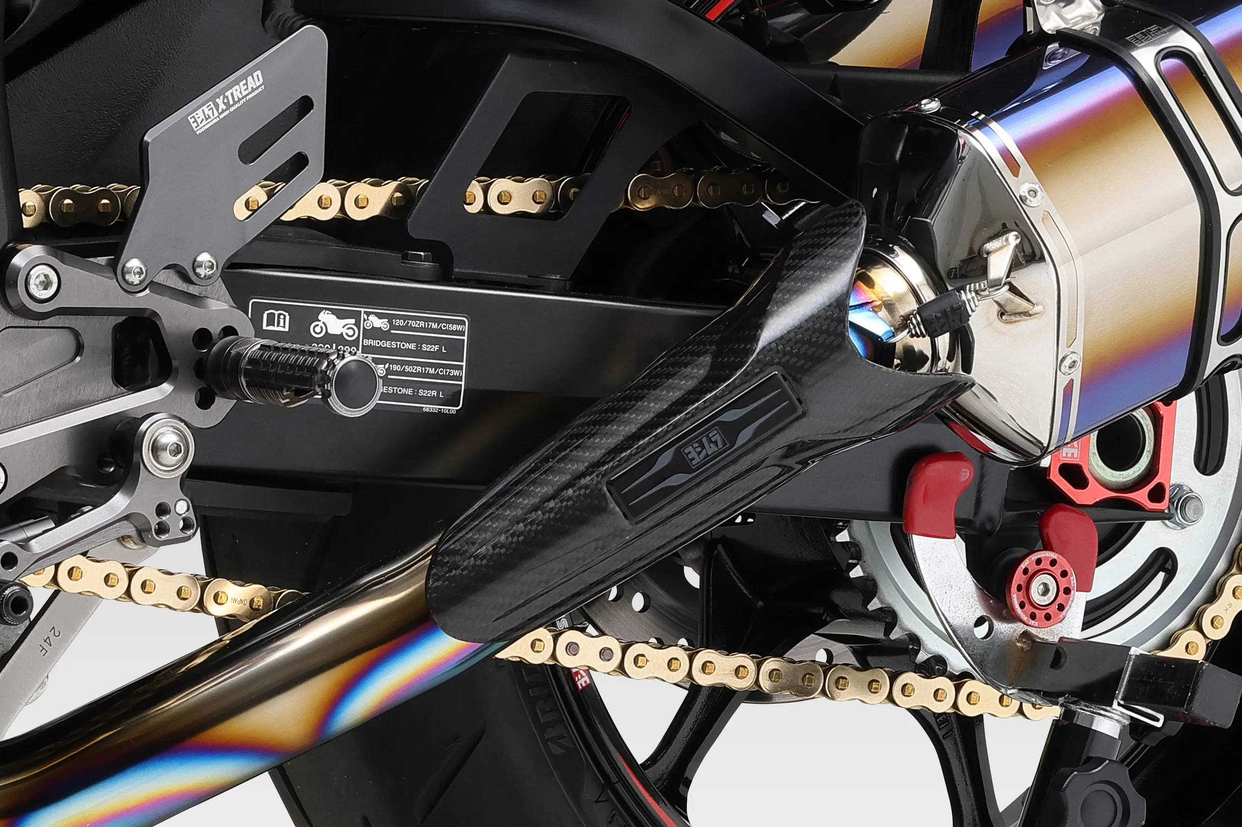 モーターサイクル エキゾーストサイレンサー カーボンファイバーヒートシールド Ktm duke 790 890 890r 2018 - 2023 カーボンファイバーエキゾーストサイレンサー,モーターサイクル用,r1